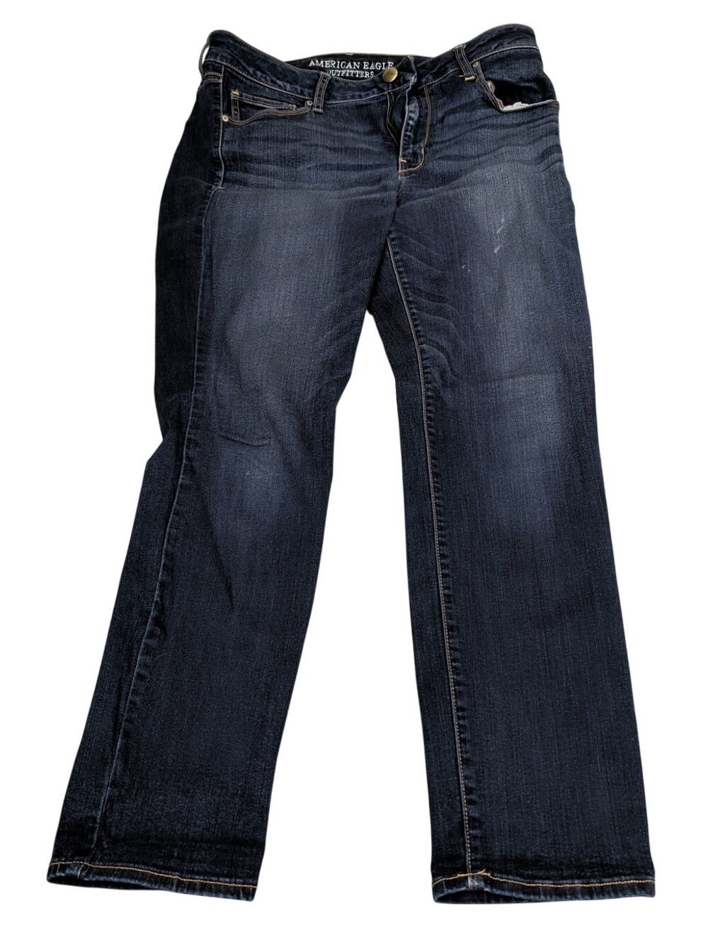 American Eagle Outfitters Size 14 Denim Dark Wash Jeans Super Stretch Bootcut
